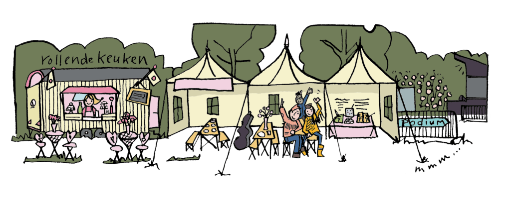 Cathys keuken tenten met rollende keuken